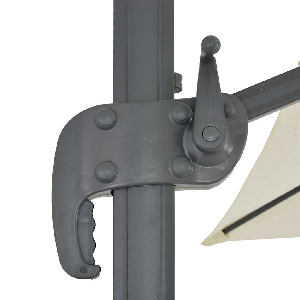 Cantilever Garden Umbrella with Aluminium Pole, 400x300 cm, Sand