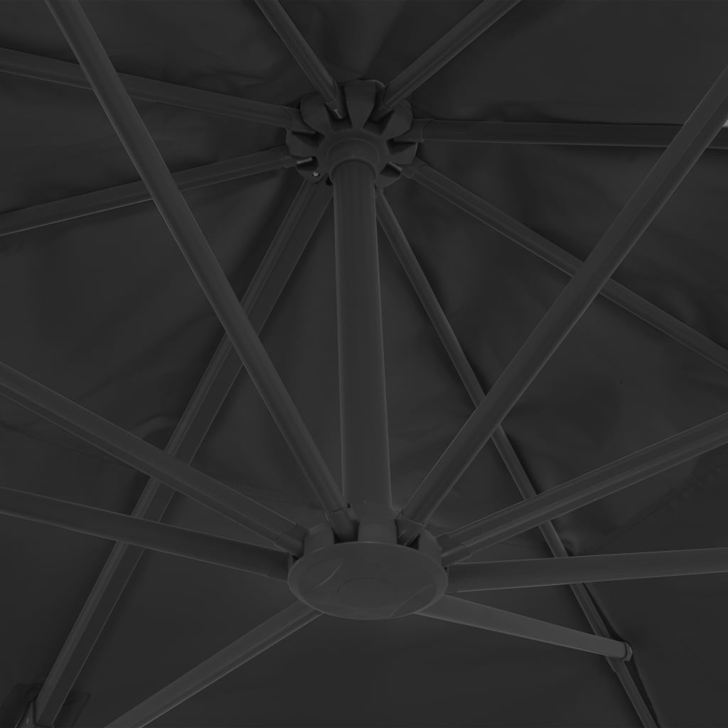 Cantilever Garden Parasol with Aluminum Pole, 400x300 cm, Anthracite