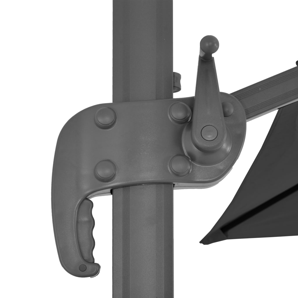 Cantilever Garden Parasol with Aluminum Pole, 400x300 cm, Anthracite