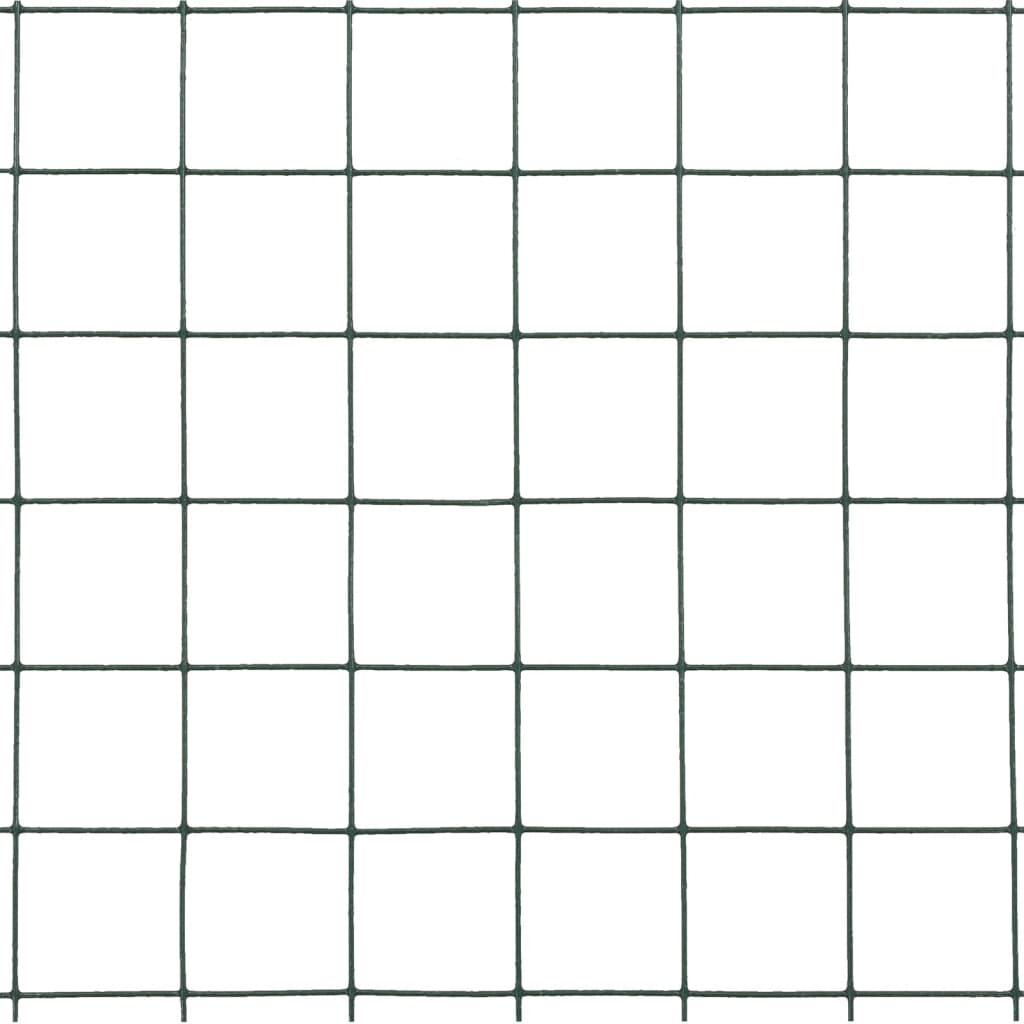 Vielos tinklas su PVC danga, žalias, 10x1,5m