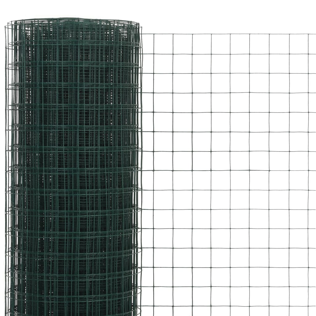 Vielos tinklas su PVC danga, žalias, 10x1,5m
