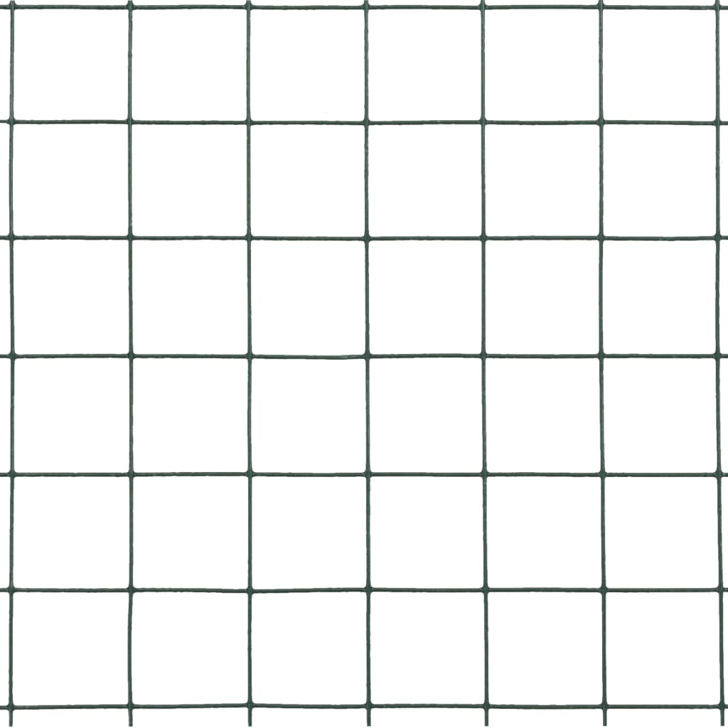 Vielos tinklas su PVC danga, žalias, 25x1,5m