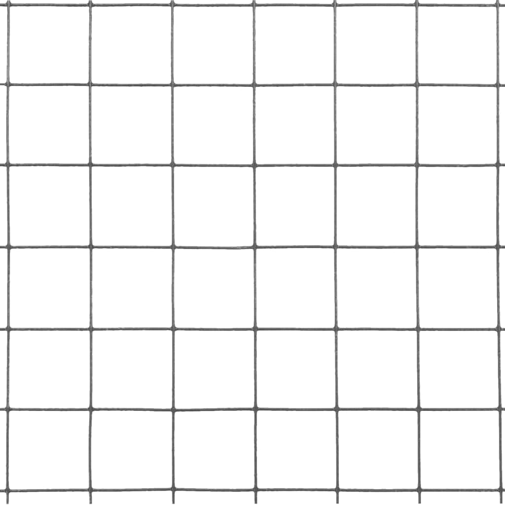 Vielos tinklas su PVC danga, pilkas, 10x1,5m