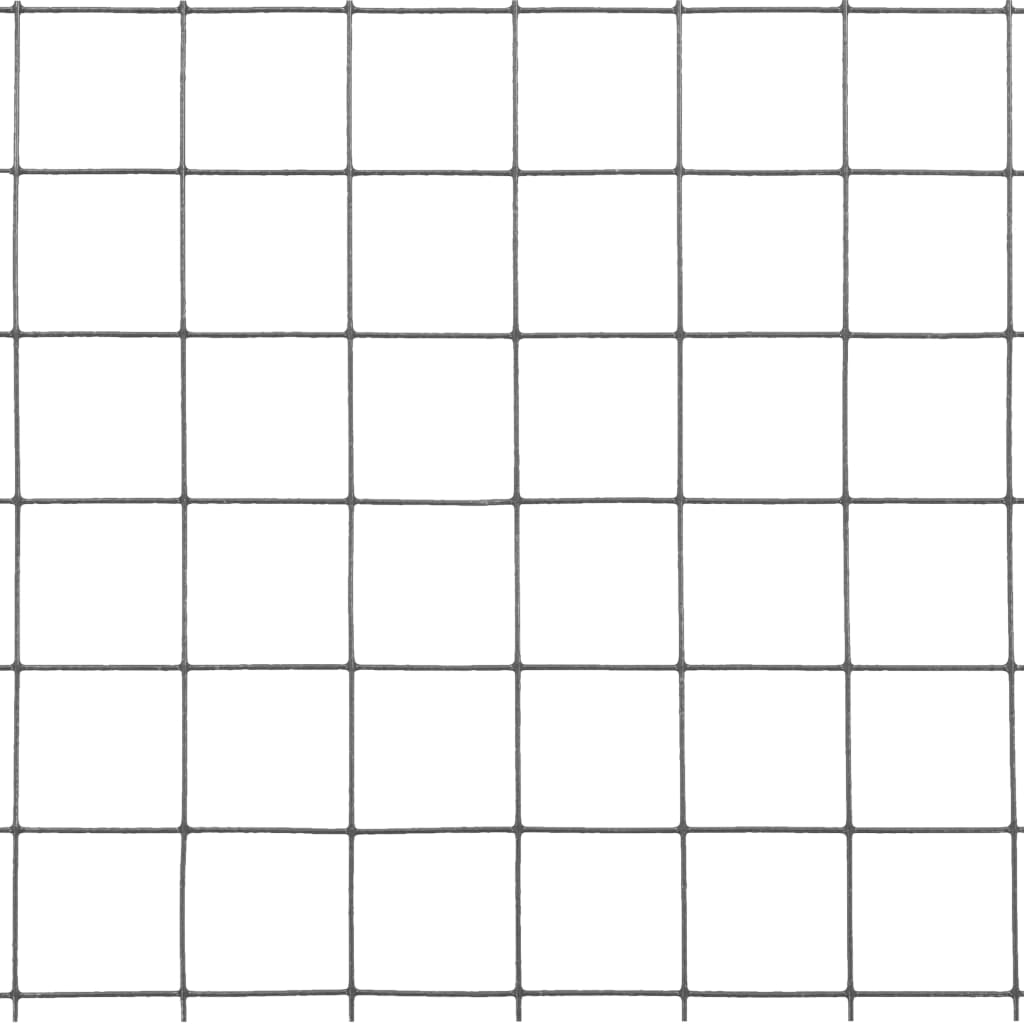 Vadu siets vistu aplokam ar PVC pārklājumu, pelēks, 25x0,5m
