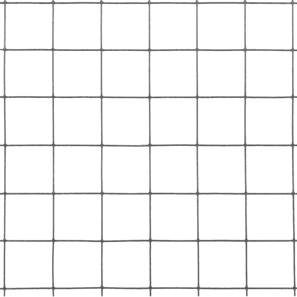 PVC-coated chicken coop wire mesh, grey, 25x0.5m