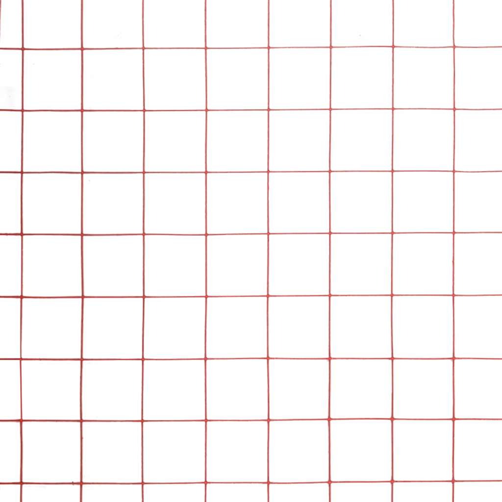 Vielos tinklas su PVC danga, raudonas, 10x1m