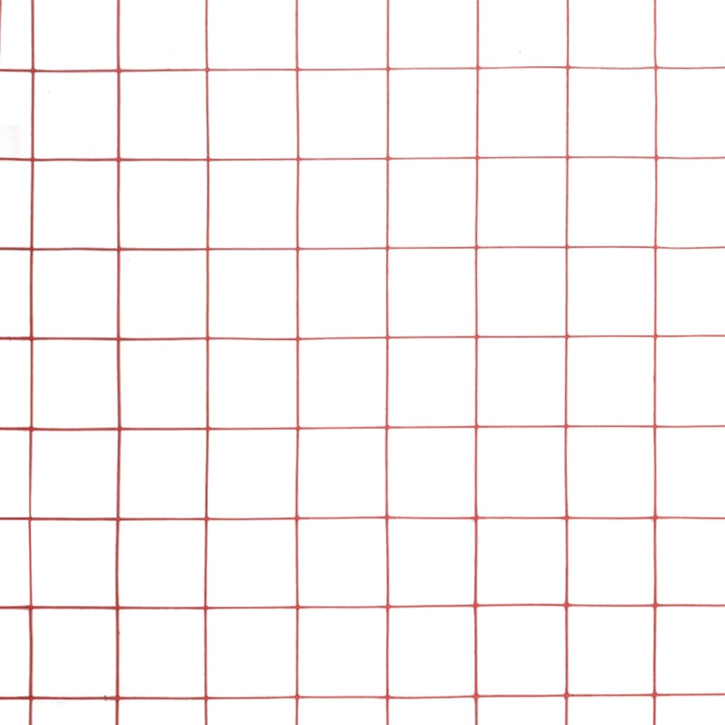 Vielos tinklas su PVC danga, raudonas, 25x1m