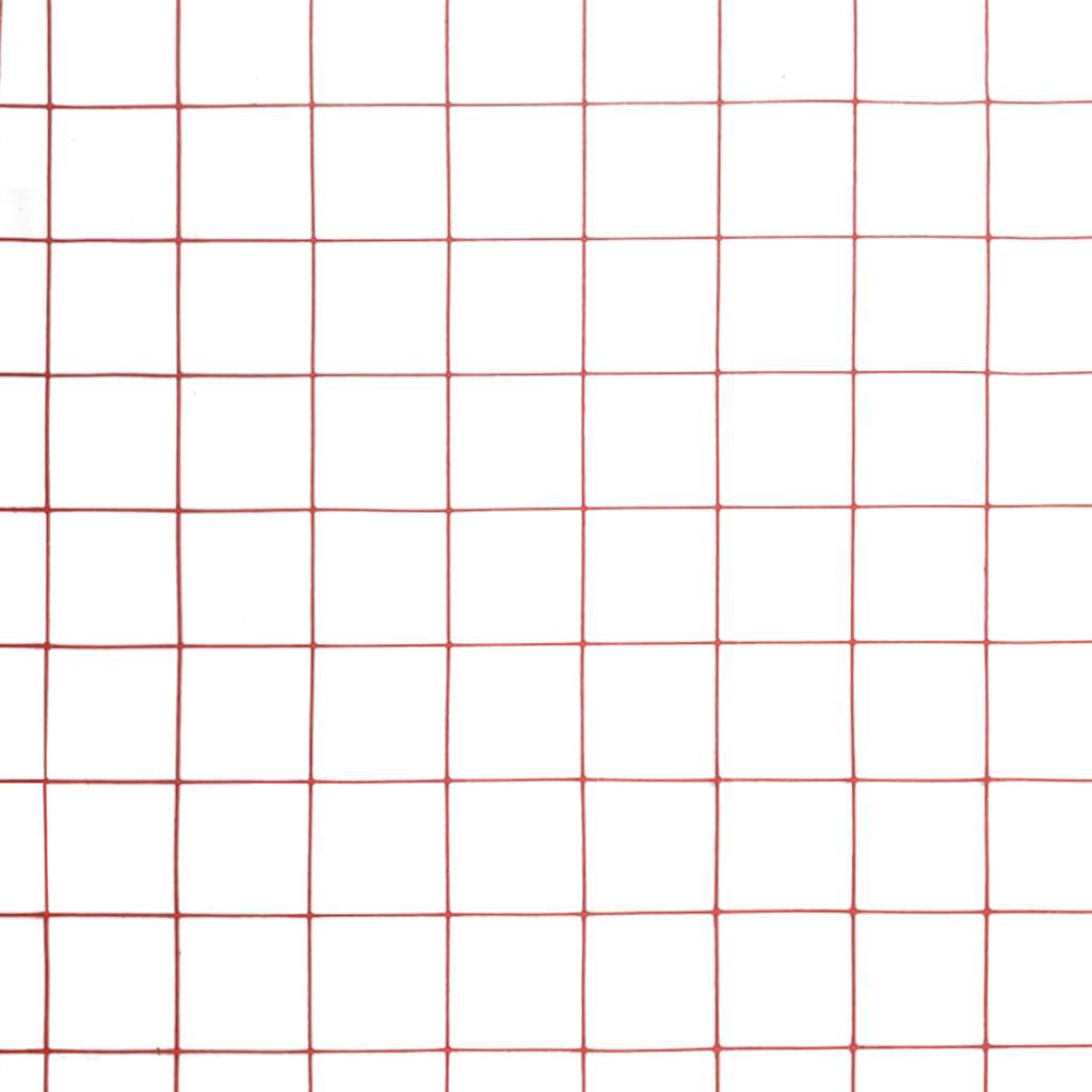 Vielos tinklas su PVC danga, raudonas, 25x1m