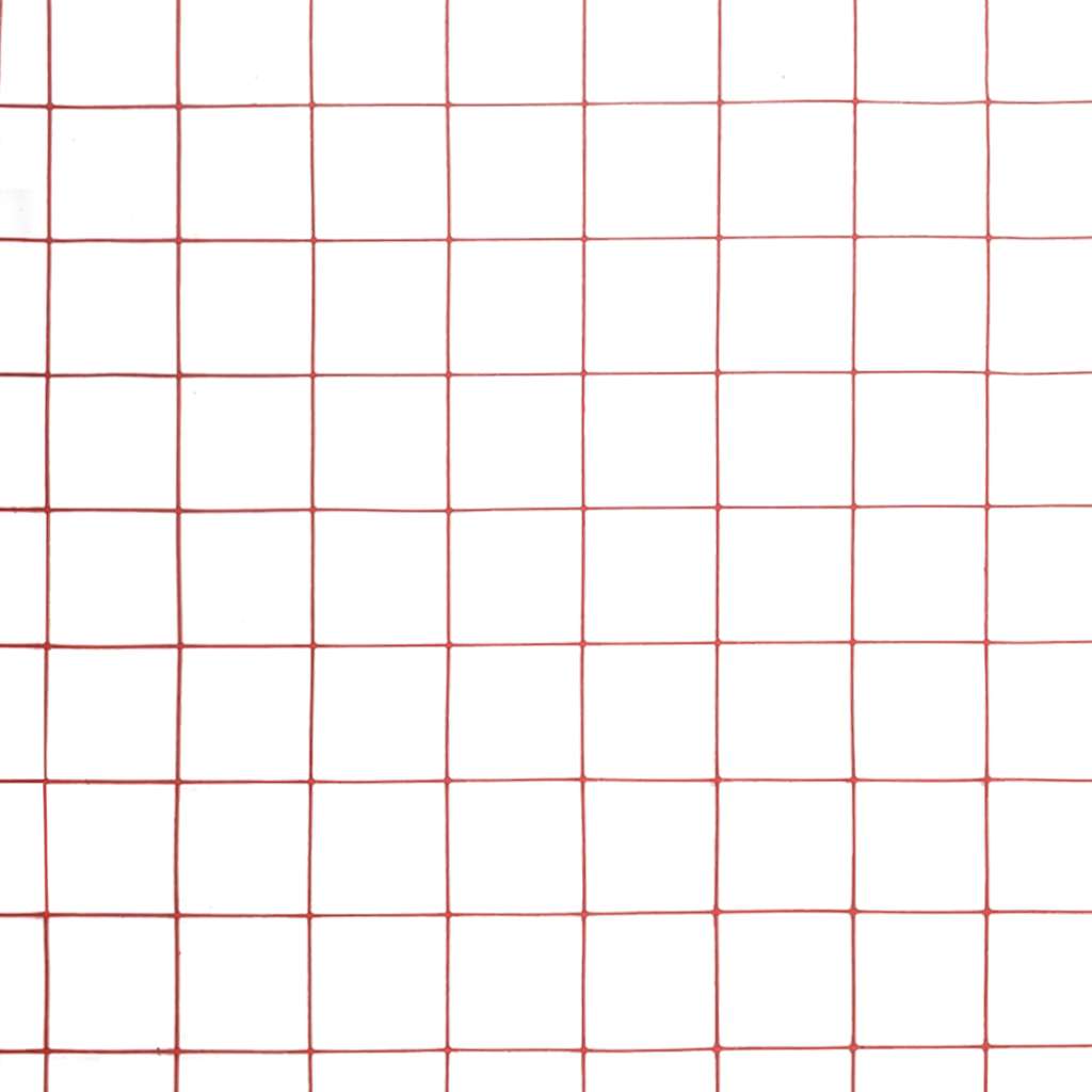 Vielos tinklas su PVC danga, raudonas, 25x1m