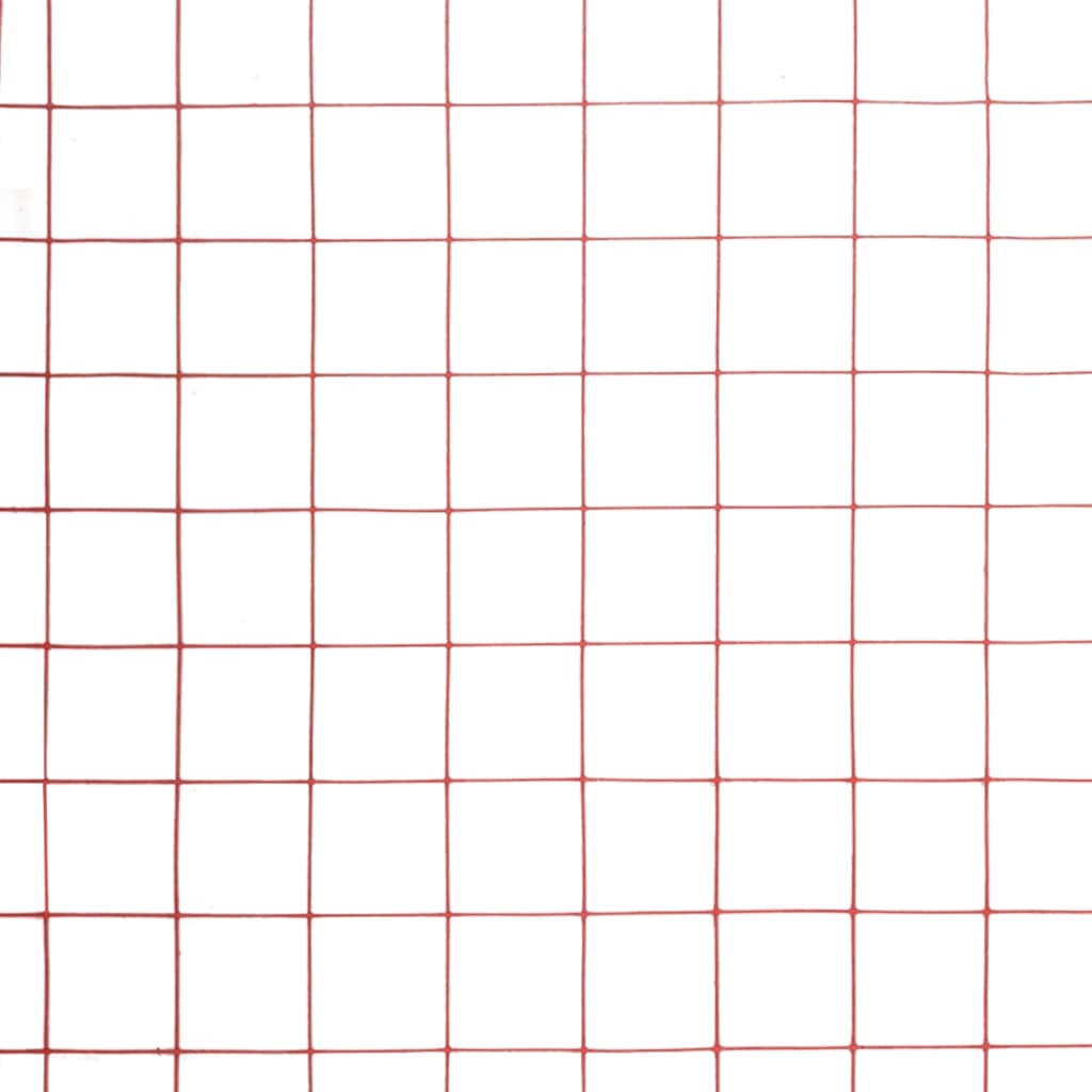 Vielos tinklas su PVC danga, raudonas, 10x0,5m
