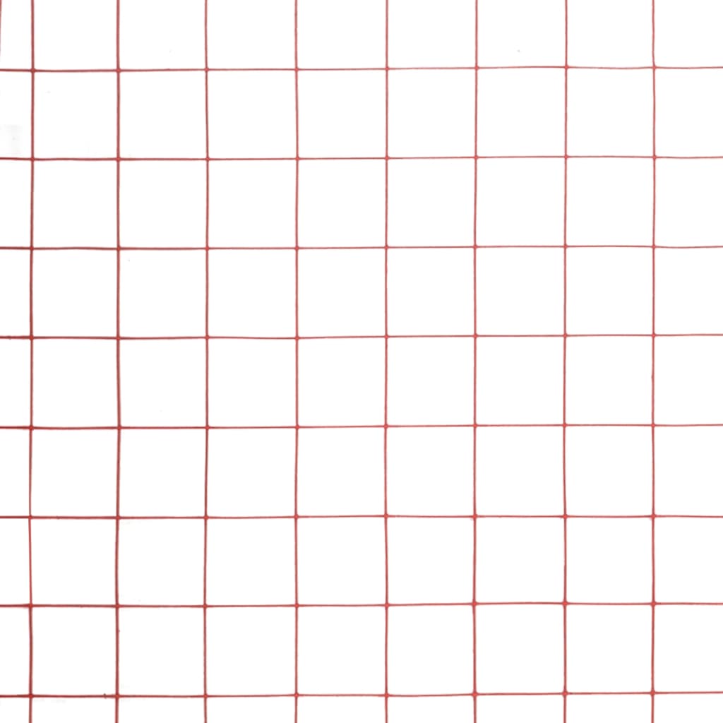 PVC-coated wire mesh, red, 25x0.5m