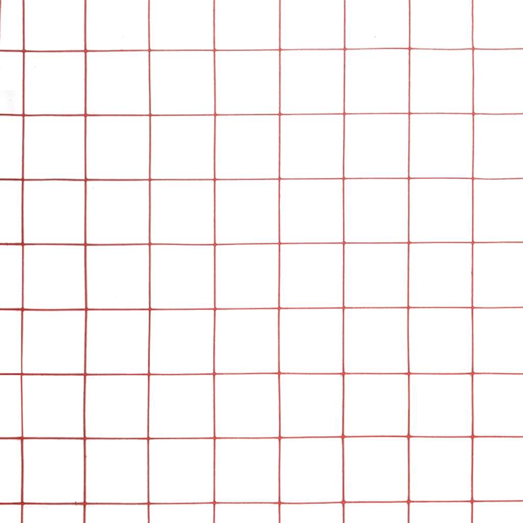 Vielos tinklas su PVC danga, raudonas, 25x1,5m