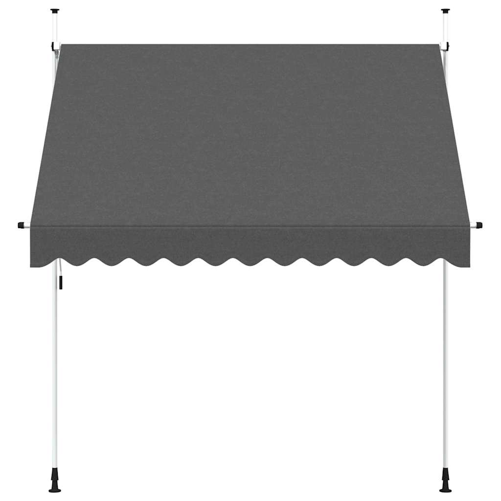 Manual retractable awning, anthracite, 250cm
