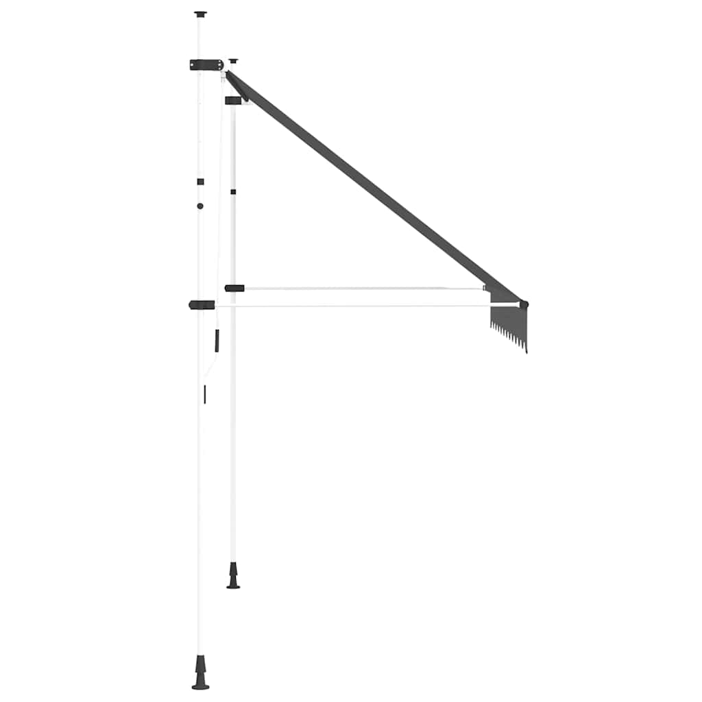Manual retractable awning, anthracite, 250cm