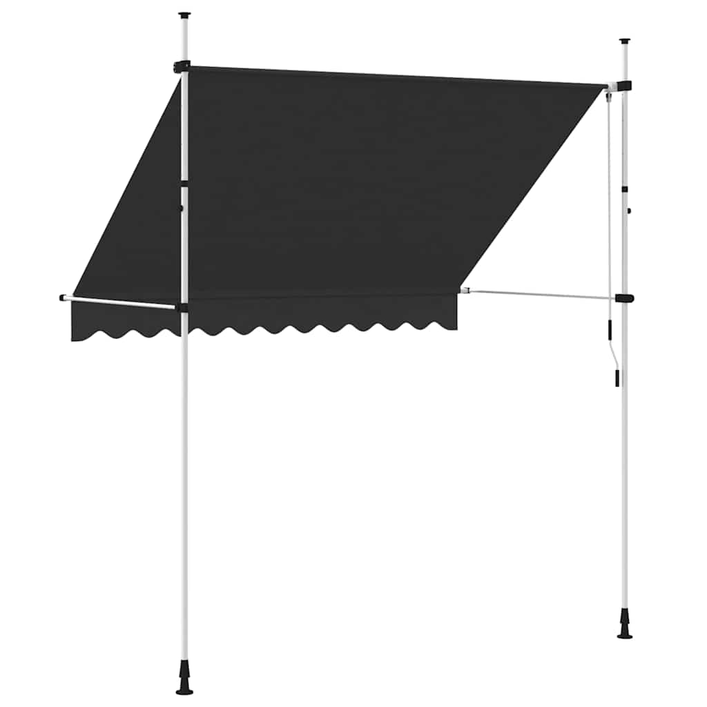 Manual retractable awning, anthracite, 250cm