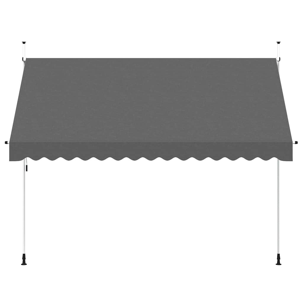 Manual retractable awning, anthracite, 350cm