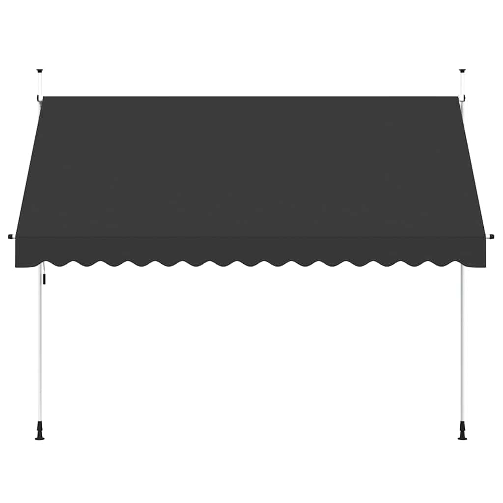 Manual retractable awning, anthracite, 350cm
