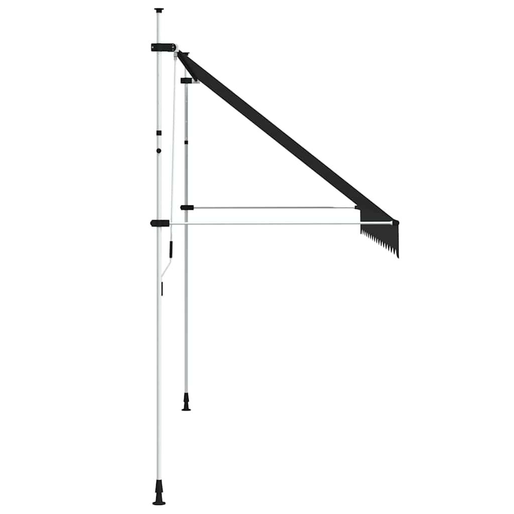Manual retractable awning, anthracite, 350cm