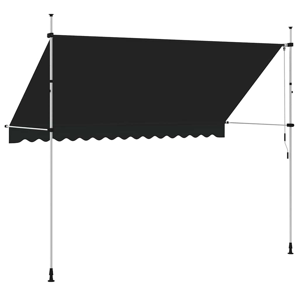 Manual retractable awning, anthracite, 350cm