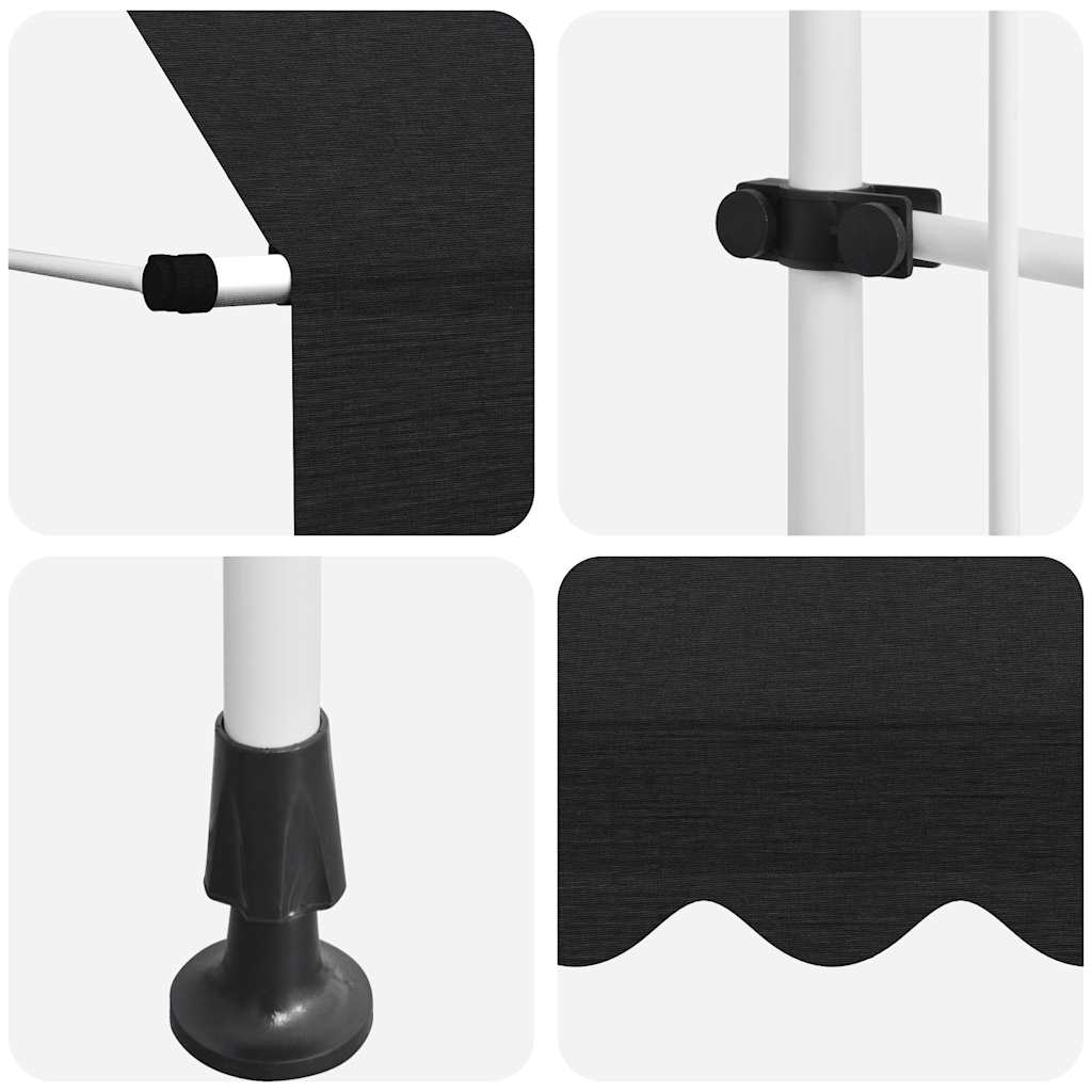 Manual retractable awning, anthracite, 350cm