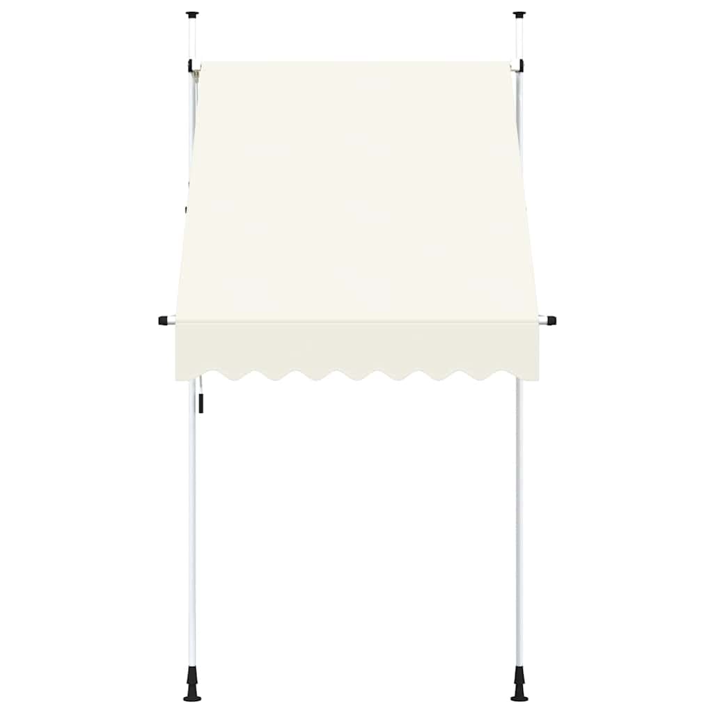 Manual retractable awning, cream, 150 cm