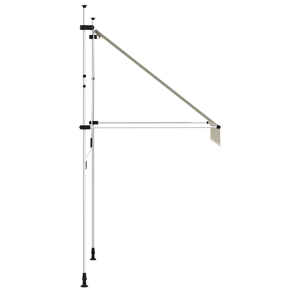 Manual retractable awning, cream, 150 cm