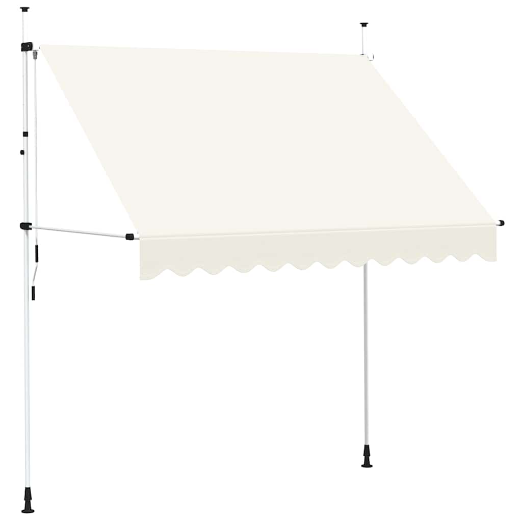 Manual pull-out awning, cream, 250cm