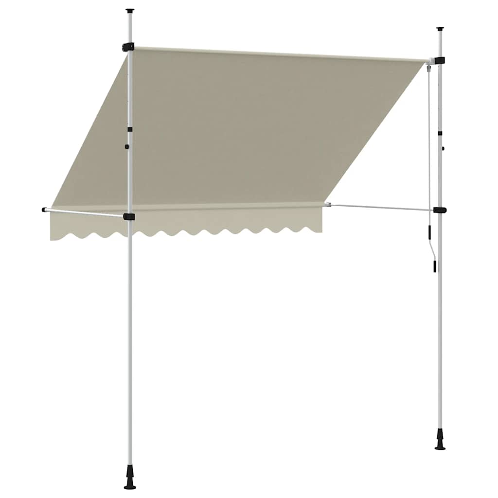Manual pull-out awning, cream, 250cm