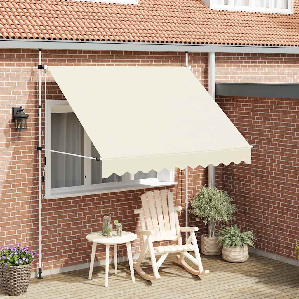 Manual pull-out awning, cream, 250cm