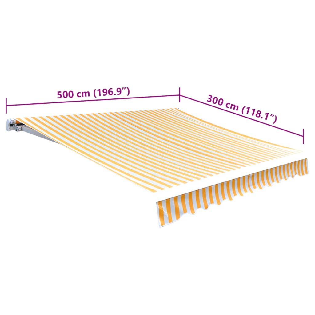 Marķīzes audums, oranžs un balts, 5x3m