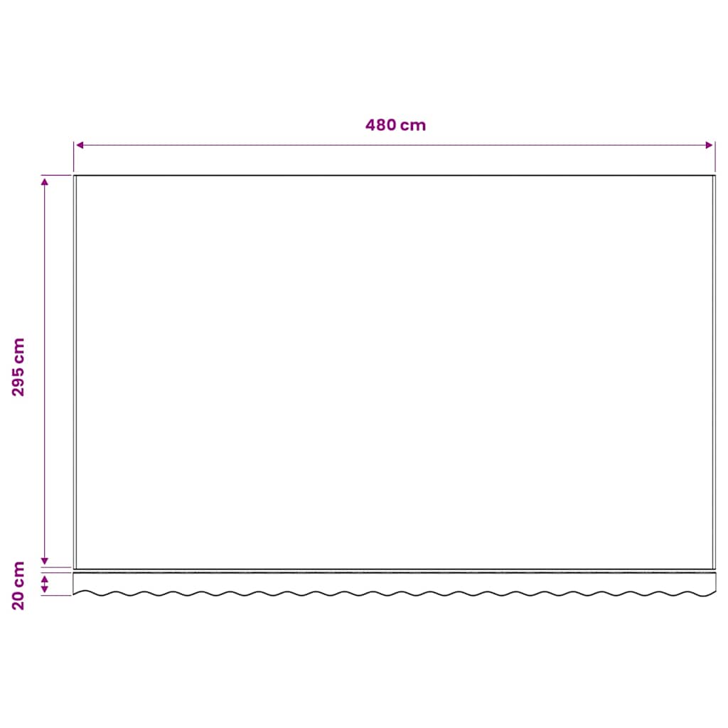 Awning canopy, anthracite, 5x3m
