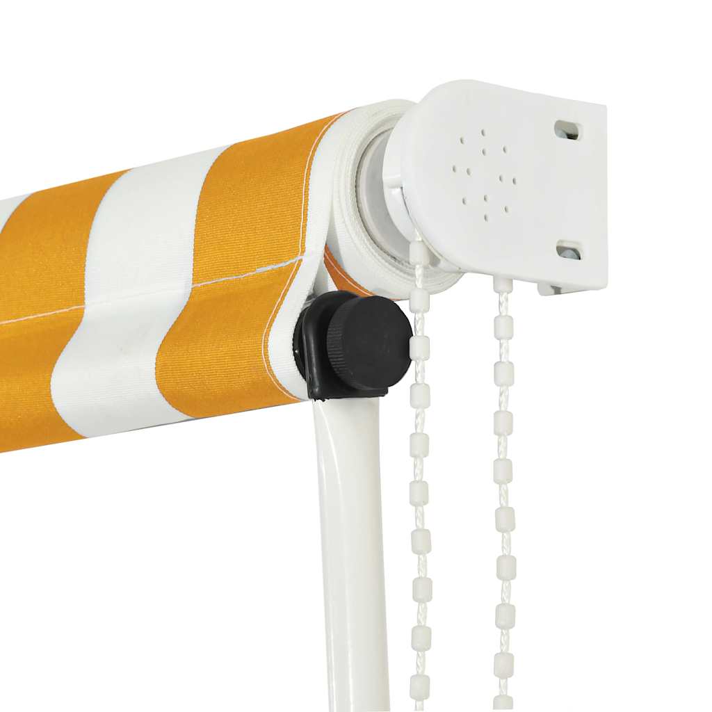 Retractable awning, yellow and white, 300x150cm