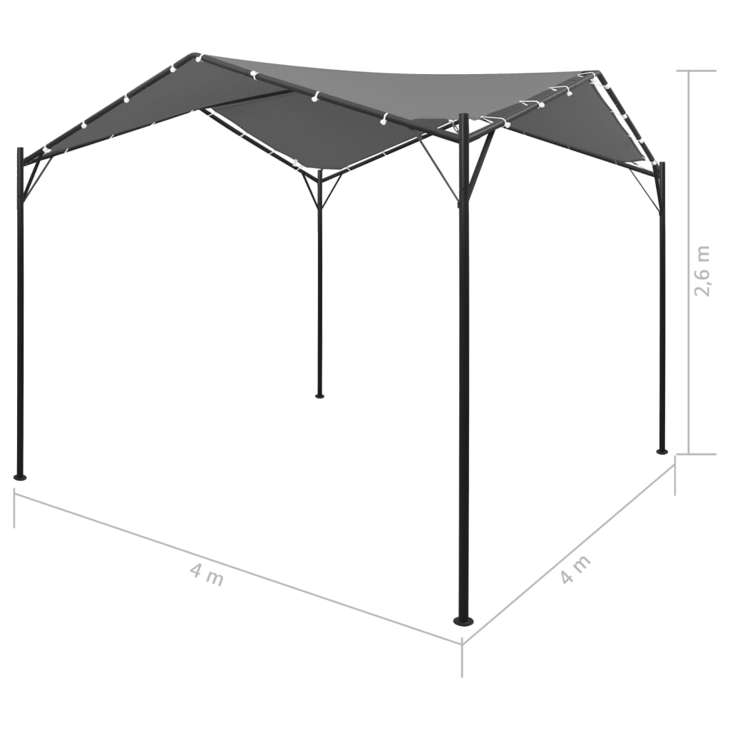 Pavėsinė ORION, antracito, 4x4m