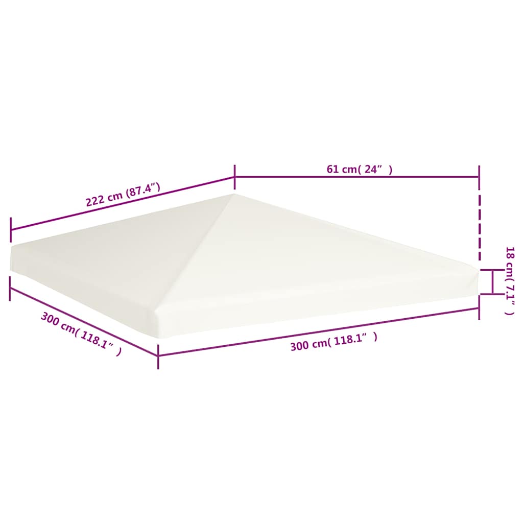 Nojumes augšējais pārklājs, 310 g/m², 3x3m, balts