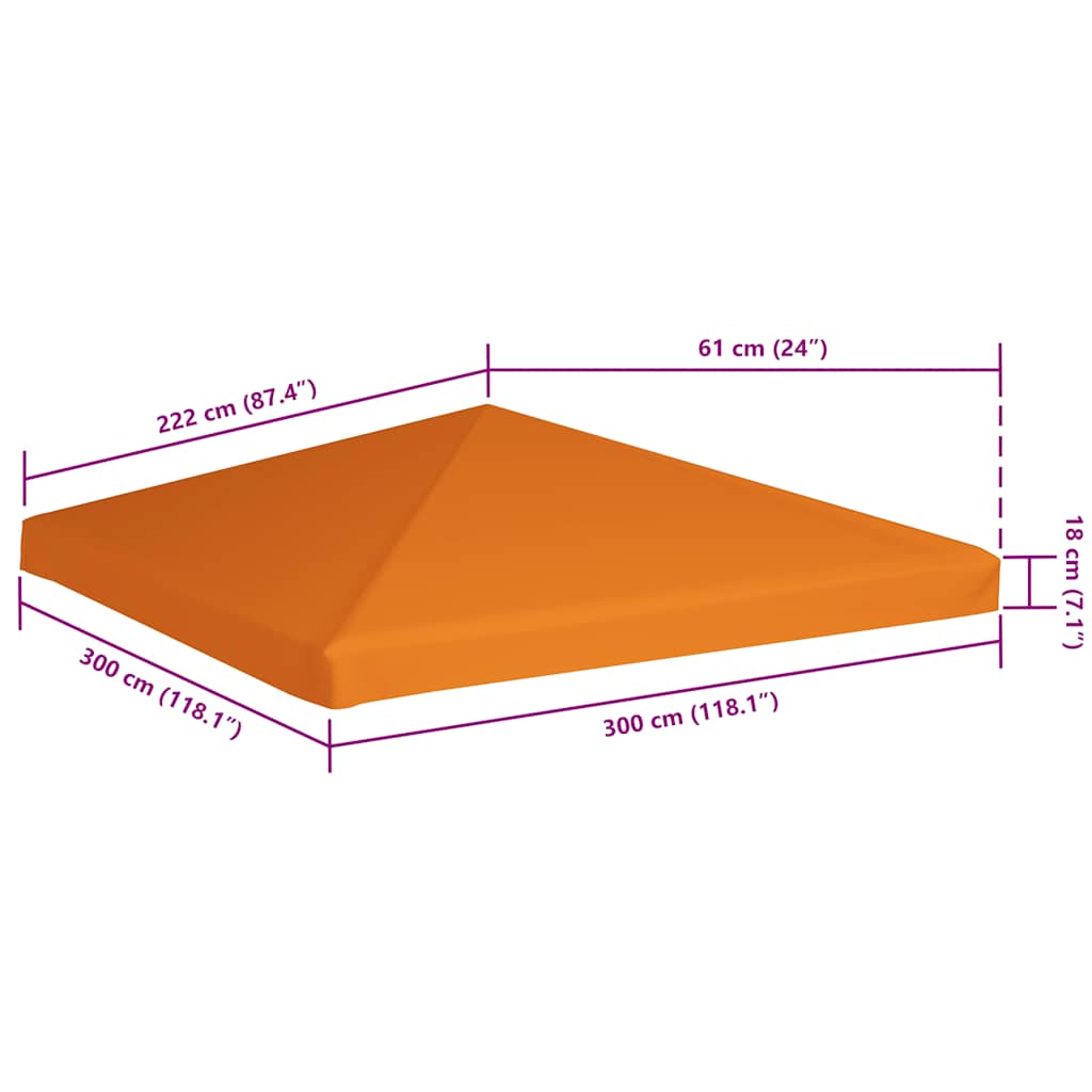 Lapenes virsējais pārklājs, oranžs, 310 g/m², 3x3m