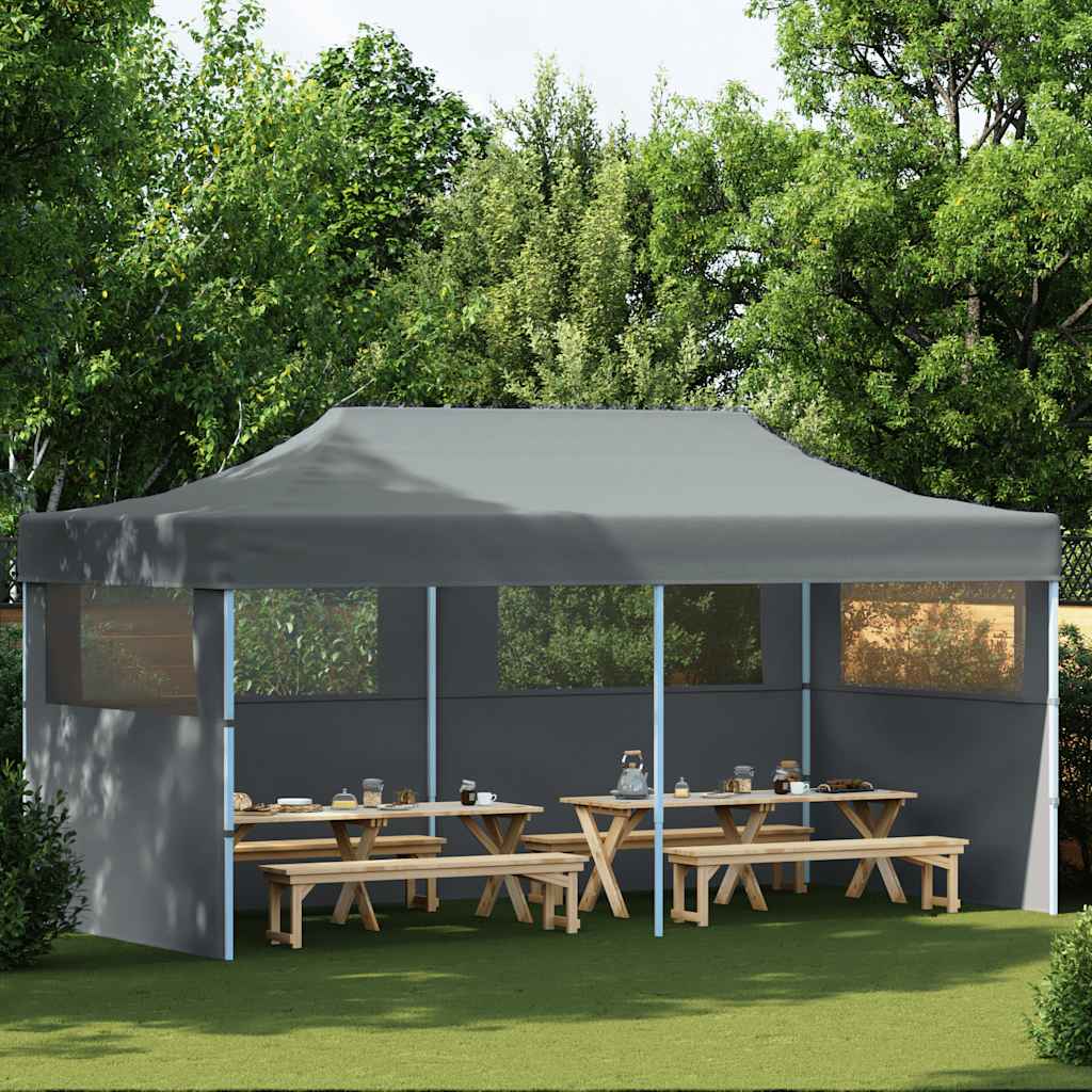 Išskleidžiama proginė palapinė, antracito spalva, 3x6m