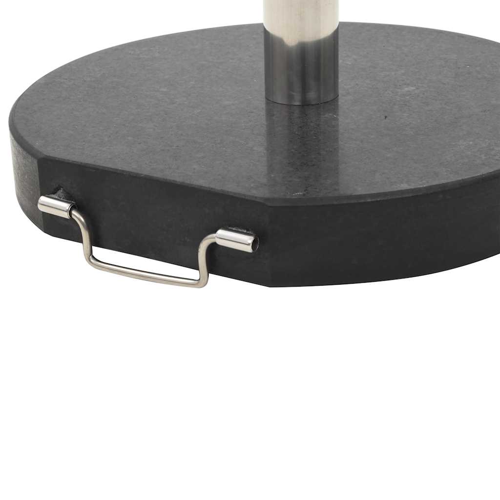 Parasol base, black, granite, 28.5kg, round