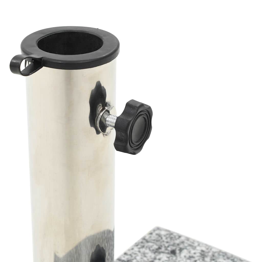 Parasol base, granite, 10kg, curved, grey