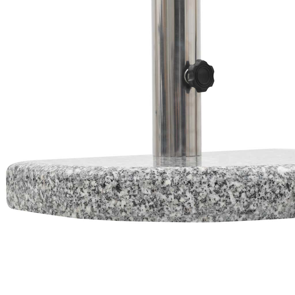 Parasol base, granite, 10kg, curved, grey