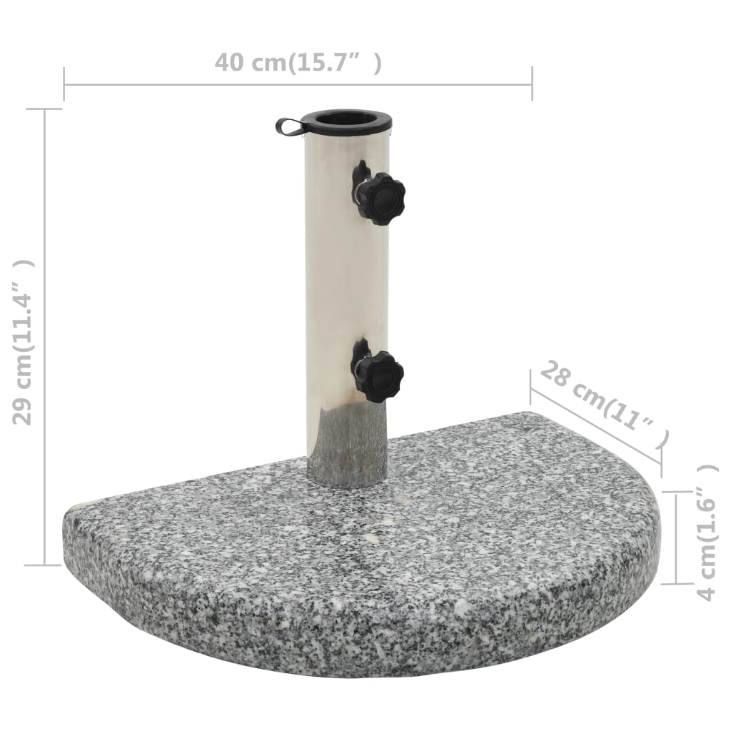 Lietussargu statīvs, granīta, 10 kg, izliekts, pelēks