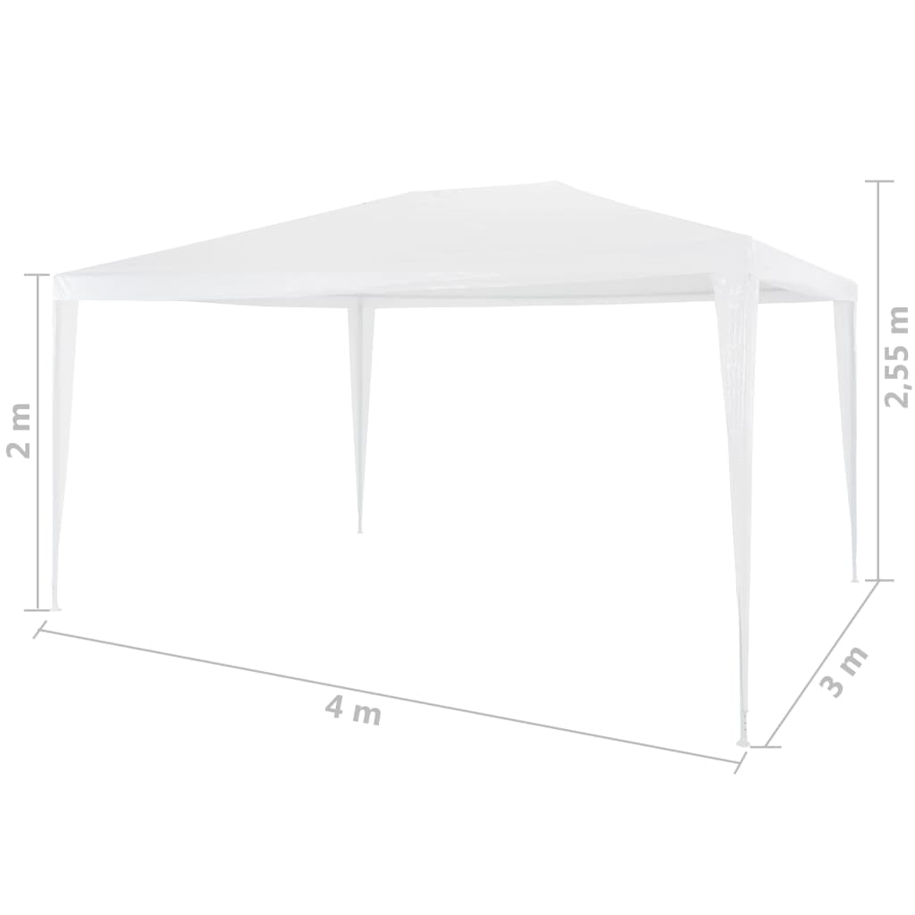 Proginė palapinė SOLAR, balta, 3x4m