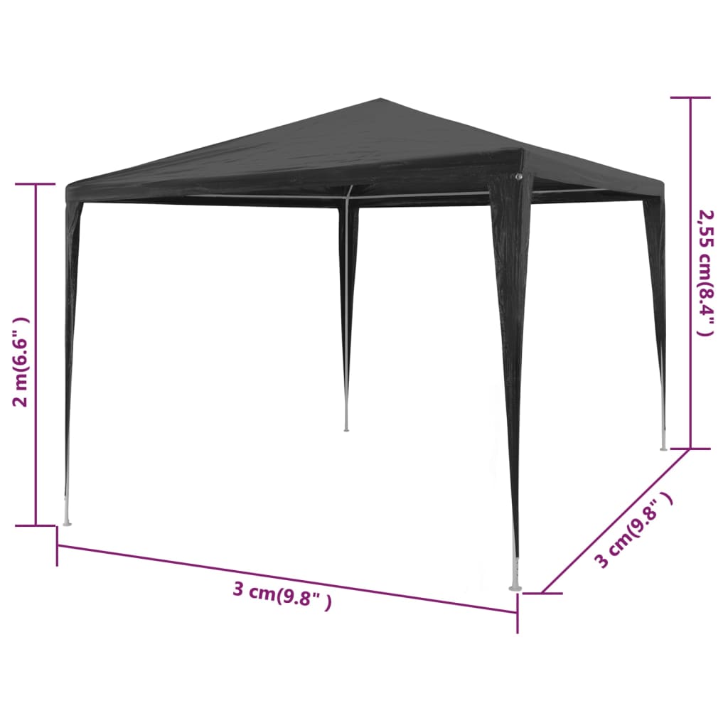 Event tent SOLAR, anthracite, 3x3m