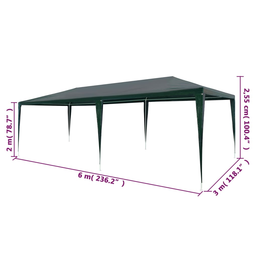 Party Tent SOLAR, green, 3x6m