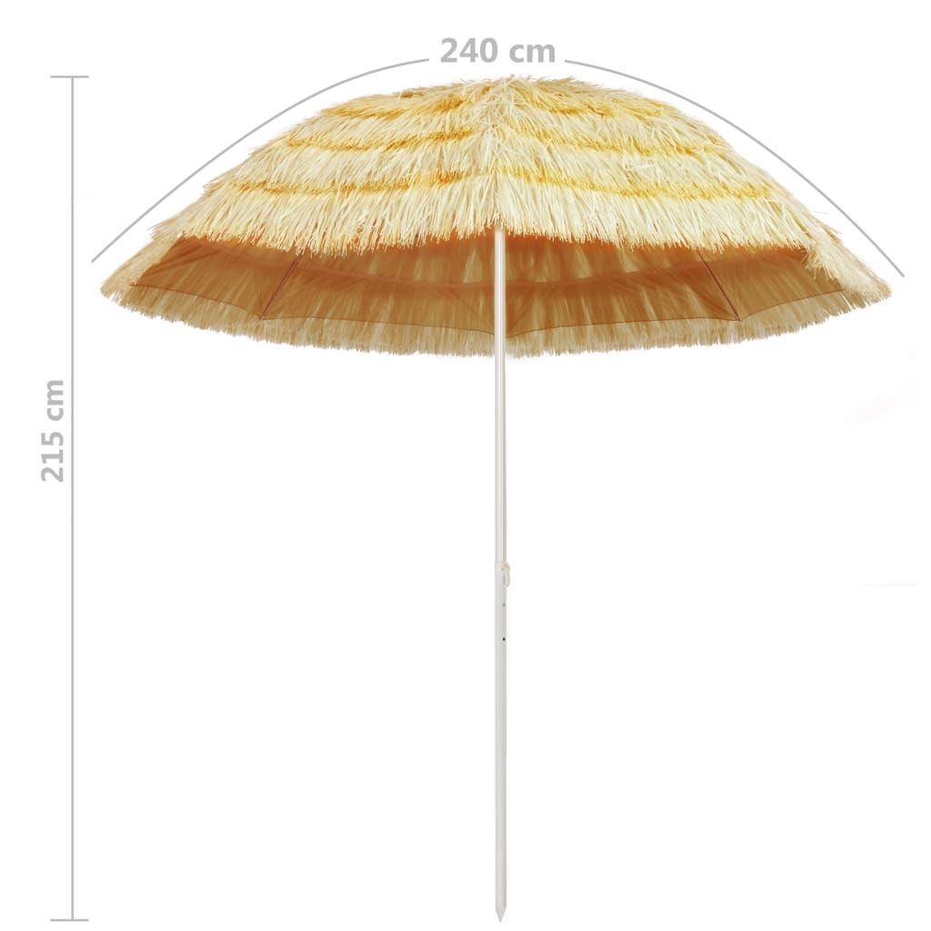 Paplūdimio skėtis ARVID, havajietiško stiliaus, 240cm