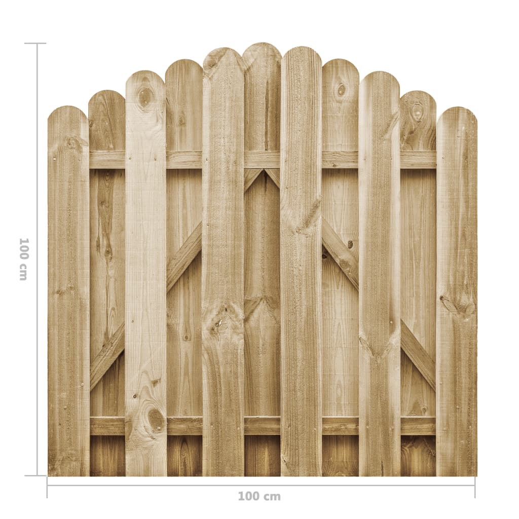 Sodo vartai, 100x100cm, impregnuota pušies mediena