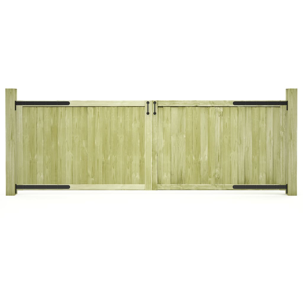 Sodo vartai, 2vnt., 300x100cm, impregnuota pušies mediena