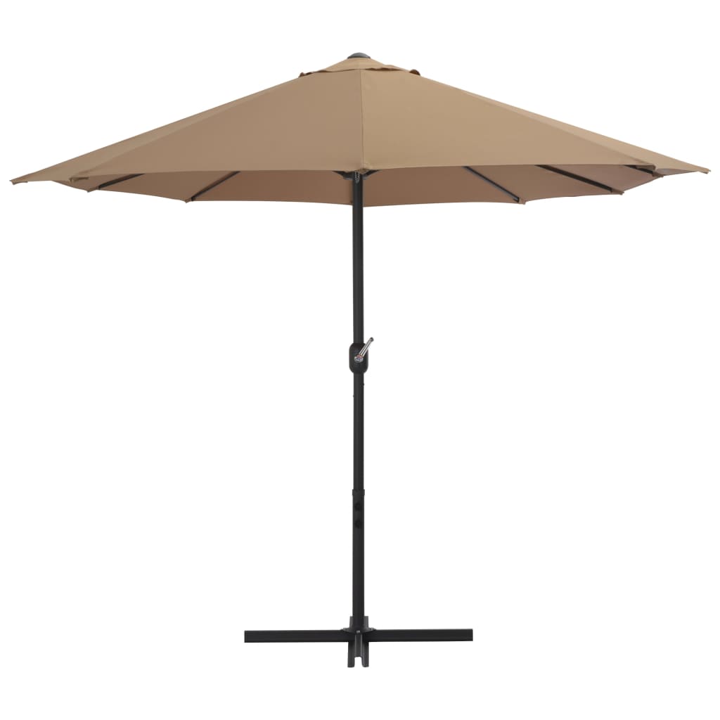 Lauko skėtis nuo saulės su aliuminio stulpu, taupe, 460x270cm