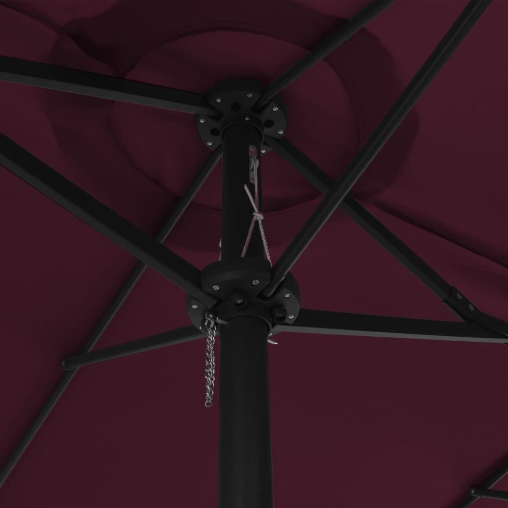 Sodo skėtis AUGUST, raudona, 460x270x246cm