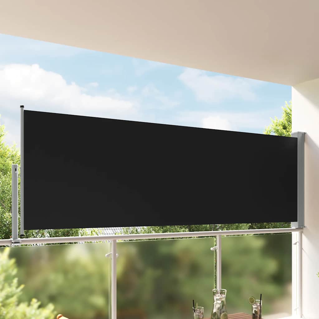 Izvelkamais sānu nojumes nodalījums, melns, 120x300cm