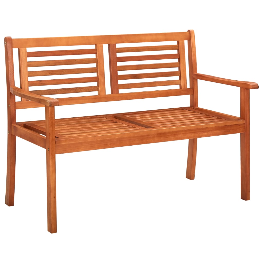 Garden bench, 120 cm, two-seater, solid eucalyptus wood